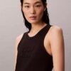 Vestido Midi Sem Mangas com Logótipo Calvin Klein Vestido Midi Sem Mangas com Logótipo Calvin Klein