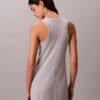 Vestido Midi Sem Mangas com Logótipo Calvin Klein Vestido Midi Sem Mangas com Logótipo Calvin Klein