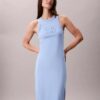 Vestido Midi Sem Mangas com Logótipo Calvin Klein Vestido Midi Sem Mangas com Logótipo Calvin Klein