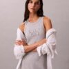 Vestido Midi Sem Mangas com Logótipo Calvin Klein Vestido Midi Sem Mangas com Logótipo Calvin Klein