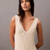 Vestido Midi Sem Mangas em Bouclé Vestido Midi Sem Mangas em Bouclé