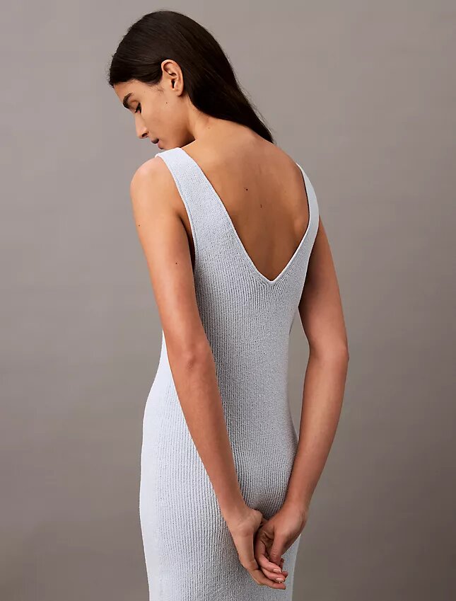 Vestido Midi Sem Mangas em Bouclé Vestido Midi Sem Mangas em Bouclé