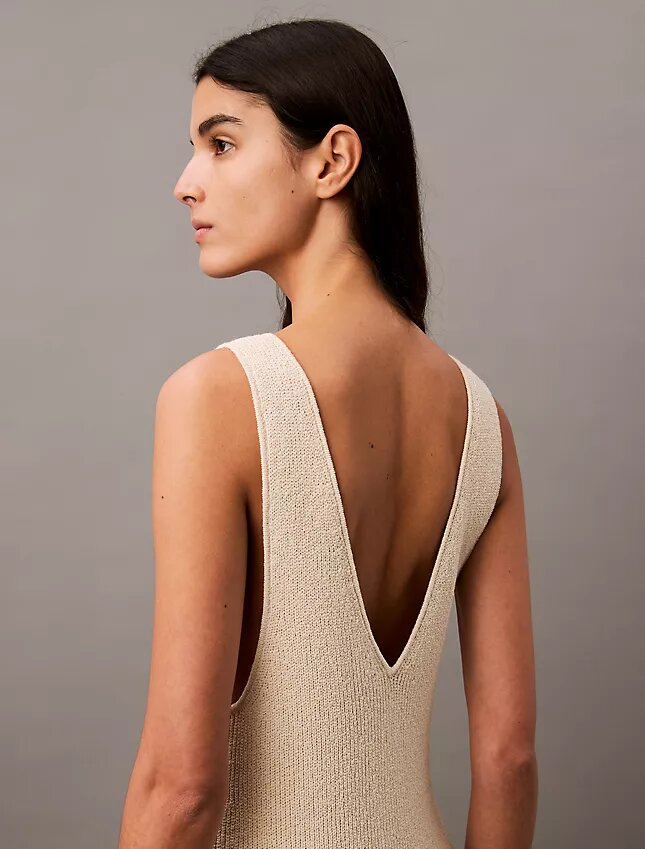 Vestido Midi Sem Mangas em Bouclé Vestido Midi Sem Mangas em Bouclé