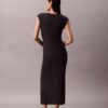 Vestido midi sem mangas em malha Vestido midi sem mangas em malha