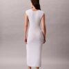 Vestido midi sem mangas em malha Vestido midi sem mangas em malha