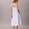 Vestido midi sem mangas em popeline de algodão Vestido midi sem mangas em popeline de algodão