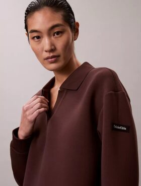 Vestido mini de malha polo suave
