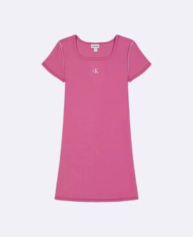 Vestido mini de t-shirt com Monogram para meninas