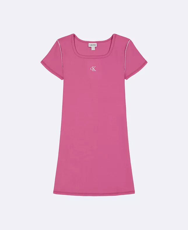 Vestido mini de t-shirt com Monogram para meninas Vestido mini de t-shirt com Monogram para meninas