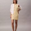 Vestido mini sem mangas com logótipo gráfico Vestido mini sem mangas com logótipo gráfico