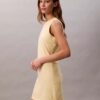 Vestido mini sem mangas com logótipo gráfico Vestido mini sem mangas com logótipo gráfico
