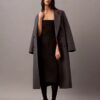 Vestido sem alças em mistura de lã escovada Vestido sem alças em mistura de lã escovada