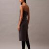 Vestido sem alças em mistura de lã escovada Vestido sem alças em mistura de lã escovada
