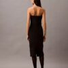 Vestido sem alças em mistura de lã escovada Vestido sem alças em mistura de lã escovada