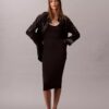 Vestido sem mangas com acabamentos em blocos de cor
