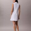 Vestido sem mangas com fecho de correr de 1/4 em malha felpuda Vestido sem mangas com fecho de correr de 1/4 em malha felpuda
