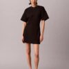 Vestido T-shirt com logótipo em malha interlock Vestido T-shirt com logótipo em malha interlock