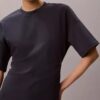 Vestido T-shirt com logótipo em malha interlock Vestido T-shirt com logótipo em malha interlock